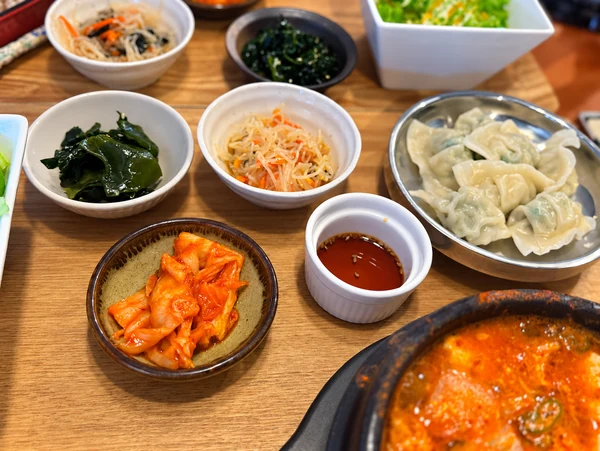 香り純豆腐小鉢・付け合わせ